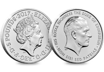 2017 Prince Philip £5 Obverse and Reverse