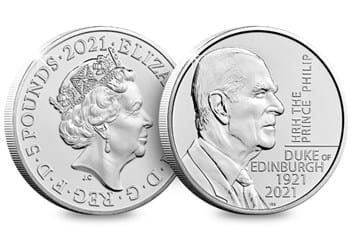 2021 Prince Philip £5 BU Pack Obverse and Reverse