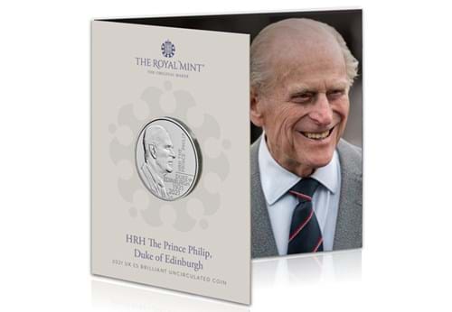 2021 Prince Philip £5 BU Pack Front