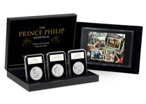 This collection marks the life of Prince Philip. It includes the UK 2021 Memorial £5, 2017 Prince Philip £5, 1997 UK Golden Wedding £5 BU coins and the GB 2007 Diamond Wedding Stamp Miniature Sheet.