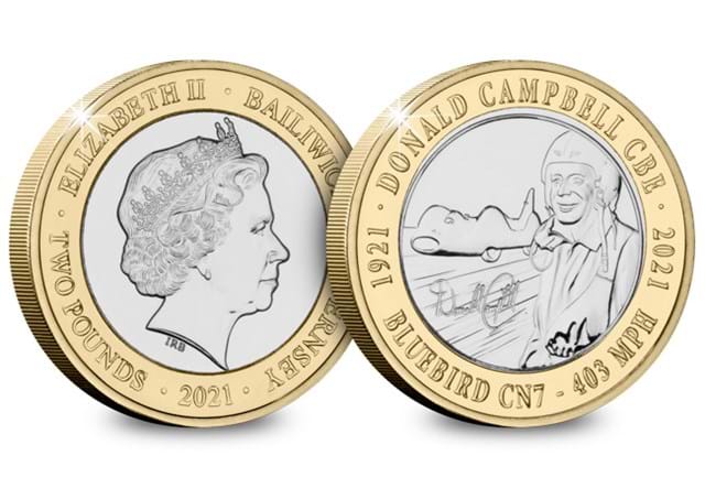 The Donald Campbell BU £2 Pair obverse and reverse