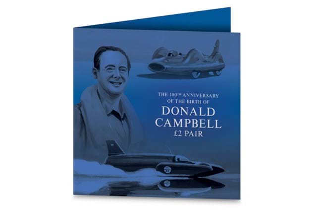 The Donald Campbell BU £2 Pair front of presentation card