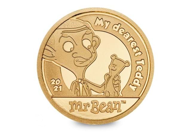 Mr Bean 1/2g Gold Coin Reverse