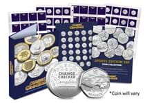 The Sports Edition 50p Collecting Pack includes an official Change Checker album and pages to securely hold all 29 coins. 