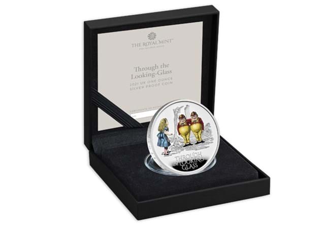 UK 2021 Through the Looking-Glass 1oz Silver Proof Coin in display box