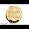 DC Justice League side of medal showing the DC symbol