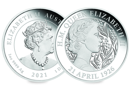 This coin has been issued by The Perth Mint to mark the 95th birthday of Queen Elizabeth II. It is struck from 99.99% silver to a proof finish.