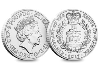 UK 2017 House of Windsor £5 Coin Obverse and Reverse