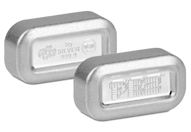 Silver Pez Sweets Obverse and Reverse