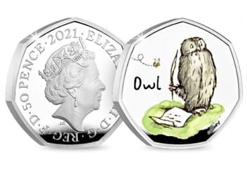 Owl Silver 50p obverse and reverse