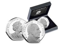 Your Prince Philip Silver Portrait 50p is struck from .925 Silver to a Proof finish. The reverse of the coin features a portrait of the late Prince Philip from the 2000's. 