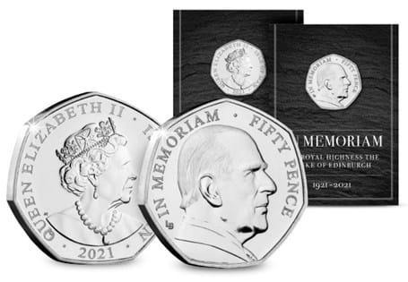 Your Prince Philip 2000s Portrait 50p coin has been struck to a Brilliant Uncirculated finish, and features a portrait of Prince Philip from the 2000s by Luigi Badia on the reverse. 