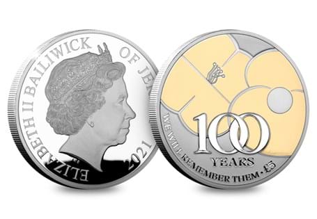 Your 2021 Remembrance Poppy® Silver £5 coin has been struck from .925 Silver to a Proof finish, with selective 24ct gold-plate. The reverse features the Modern Day Poppy. 