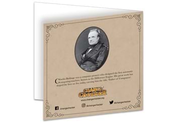 Charles Babbage BU 50p Display Card back cover