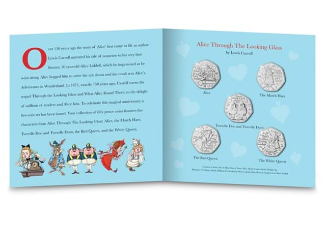 Alice Through the Looking-Glass BU 50p Set Inside of Pack