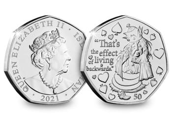 The White Queen BU 50p Coin Obverse and Reverse