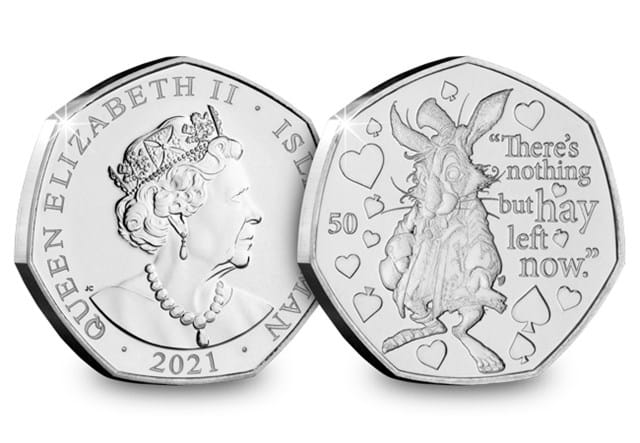 March Hare BU 50p Coin Obverse and Reverse