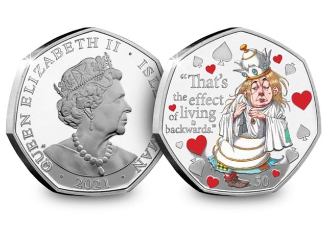 The White Queen Silver 50p Coin Obverse and Reverse
