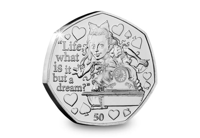 Alice Through the Looking-Glass BU 50p Reverse