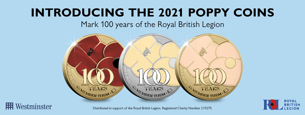 Introducing the 2021 Poppy Coins Mark 100 years of the Royal British Legion