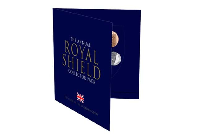 The Royal Shield Collector Pack & Shield 50p front of pack