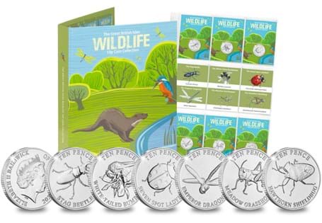 This stunning set celebrates some of the most loved Insects in the British Isles, including the Bumblebee, Grasshopper, Ladybird, Shieldbug, Stag Beetle and Dragonfly. 
