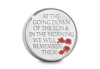 2021 Remembrance Day £5 BU Coin Reverse