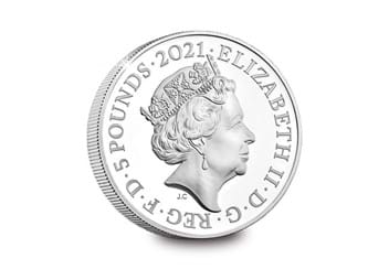 R2021 Remembrance Day £5 BU Coin Obverse