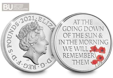 This 2021 £5 Remembrance Day coin has been released to commemorate those who have fought. 