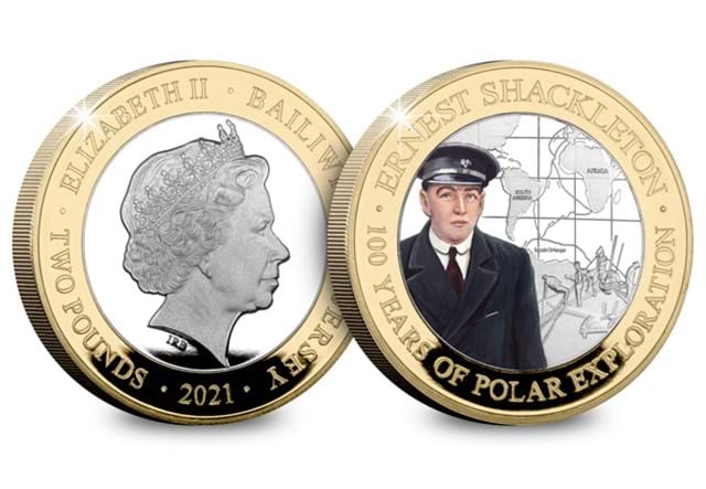 Shackleton-Rowett Expedition Silver Proof £2 Coin Obverse and Reverse