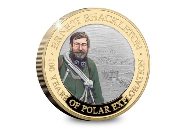 Ernest Shackleton Silver Proof £2 Reverse