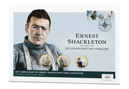 Ernest Shackleton Ultimate Silver Coin Cover Front