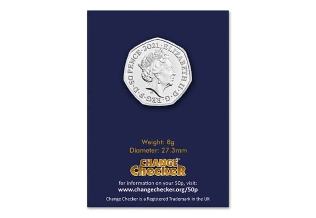2021 UK Discovery of Insulin BU 50p Obverse in Change Checker Pack