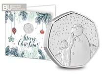 The 2021 UK Snowman 50p features the much-loved character The Snowman. This 50p is certified as Brilliant Uncirculated quality and is displayed in a custom Change Checker Christmas card.