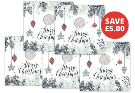 Your 2021 UK Snowman 50p Christmas Card Bundle includes five 2021 Snowman 50ps each displayed in a custom Change Checker Christmas card. Each 50p is certified as Brilliant Uncirculated quality.