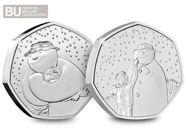 UK The Snowman™ 2020 & 2021 BU 50p Pair Both Reverses with BU logo
