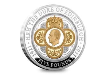The Prince Philip In Memoriam Silver £5 Reverse