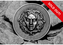 Struck from 3oz of Pure Silver with diamond gemstones, this brand new release features a realistic design of Medusa so intricate that you’d easily confuse this piece for a work of art.