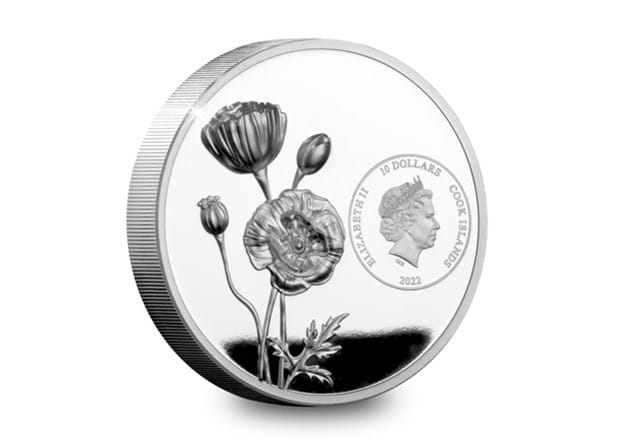 2022 Remembrance Poppy Silver Proof 2oz Coin Obverse