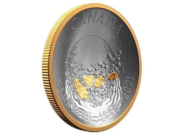 Canada 2021 Klondike Gold Rush Silver Proof Coin Reverse from the side