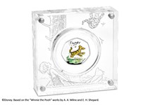 This is the official Tigger UK 50p by The Royal Mint. It is struck .925 Silver to a proof finish and features a coloured image. 