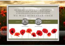 Includes a coin from WWI and WWII to honour those who paid the ultimate sacrifice. Comes presented in a collector's frame against artwork.
