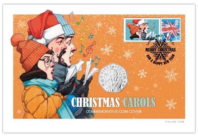 The Complete Christmas Traditions 50p Coin Cover Collection Carols cover