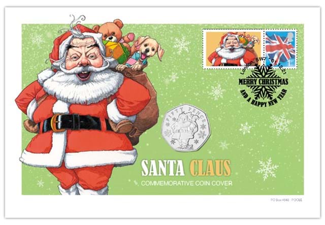 The Complete Christmas Traditions 50p Coin Cover Collection Santa Claus cover