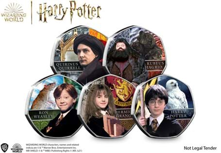 This set of five medals has been released to celebrate the 20th Anniversary of Harry Potter and the Philosopher's Stone.