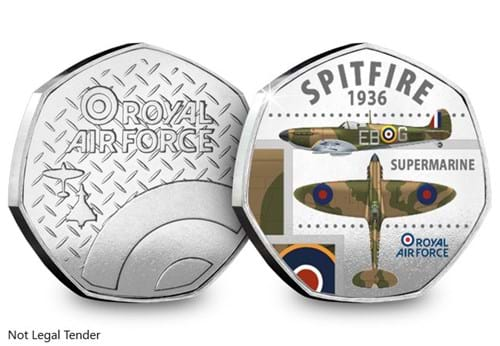 Spitfire Heptagonal Commemorative Obverse and Reverse Not Legal Tender