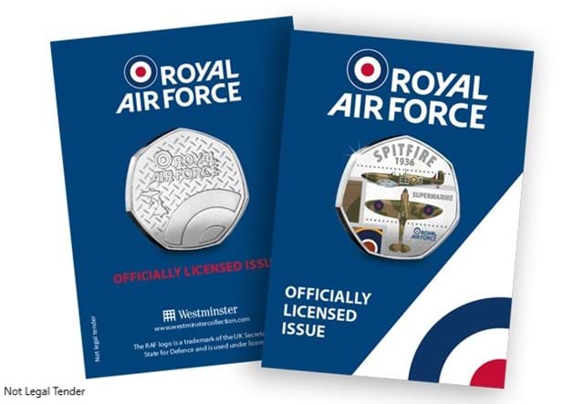 Spitfire Heptagonal Commemorative Obverse and Reverse in Blister Pack Not Legal Tender