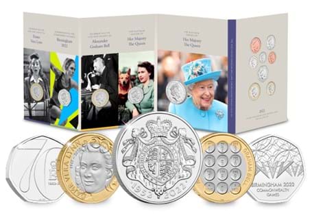 This 2022 Annual Coin Set was issued by The Royal Mint and consists of the definitive circulating coins finished to a Brilliant Uncirculated finish. 
