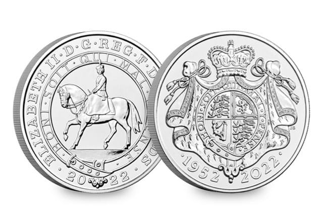 2022 Platinum Jubilee BU £5 Obverse and Reverse