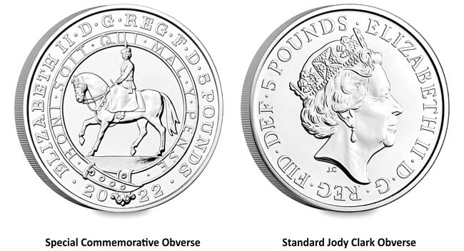 Special Obverse Design compared against Standard Jody Clark Obverse